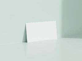 Business card mockup on white background photo