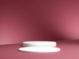 3d display product minimal scene with geometric podium platform on gradient background. cylinder background 3d rendering with podium. stand for cosmetic products. photo