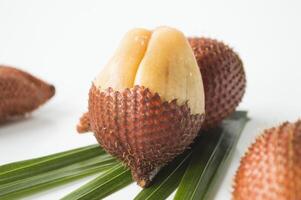 a close up of a SALAK  fruit photo