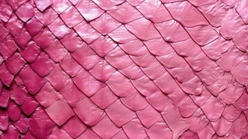 AI generated Soft pink leather textured with the exotic charm of reptilian scales, radiates sophistication, Ai Generated. photo