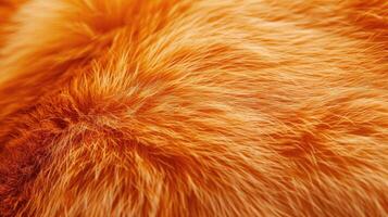 AI generated Close-up of vibrant orange fur texture, a tactile background with warmth and richness, Ai Generated. photo