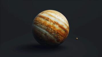 AI generated Jupiter planet isolated on a transparent background. Ai Generated photo