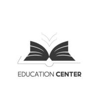 Education center logo design, logo, logo design, company logo, business logo, book logo, city skyline black and white, Education, vector
