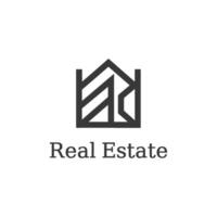 Real estate Minimalist logo design vector