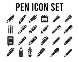 Pen icon set vector