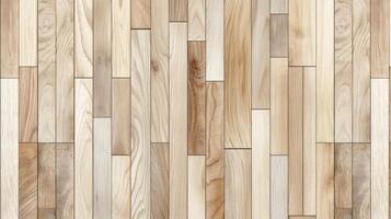 AI generated Light wooden floor background showcases a parquet wood texture, adding warmth to spaces. Inviting, Ai Generated. photo