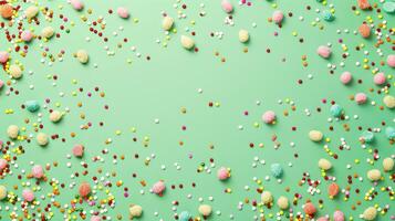AI generated Elevate your design with a trendy pattern of colorful sprinkles. Ai Generated photo