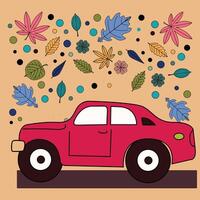 fun car illustration design for children vector