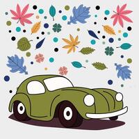 fun car illustration design for children vector