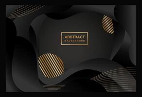 abstract background black gold templates collection modern dark vector