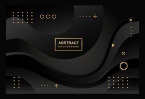 abstract background black gold templates collection modern dark vector