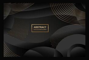 abstract background black gold templates collection modern dark vector