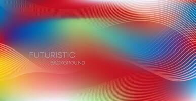 Gradient abstract background with dynamic wave effect. vector