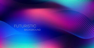 Gradient abstract background with dynamic wave effect. vector