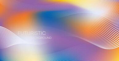 Gradient abstract background with dynamic wave effect. vector