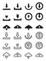 Icon set download button, desain for graphic needs, vector eps 10