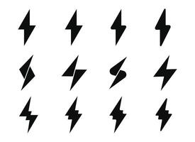 Icon set lightning button. vector