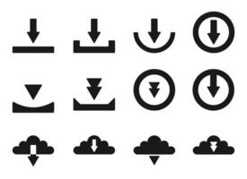 Icon set download button, desain for graphic needs, vector eps 10