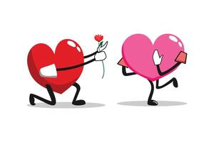 Illustration of love character vector