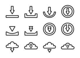 Icon set download button, desain for graphic needs, vector eps 10