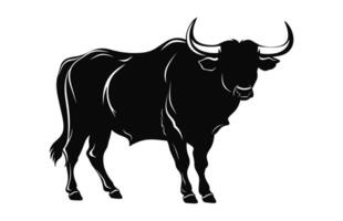 A Bull Silhouette vector isolated on a white background