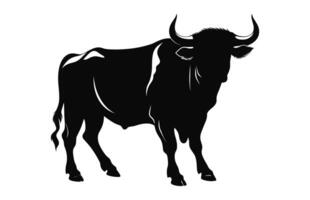 A Bull Silhouette vector isolated on a white background