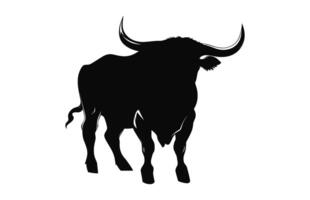 A Bull Silhouette vector isolated on a white background