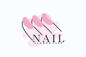 beauty nail element design with beauty and fashion modern concept vector