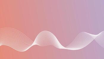 Abstract wave element for design. Digital frequency track equalizer. Stylized line art background. Vector illustration. Wave with lines created using blend tool. Curved wavy line, smooth stripe.