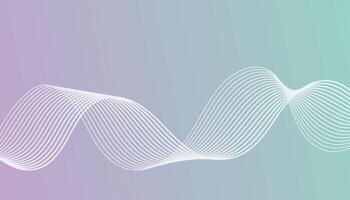 Abstract wave element for design. Digital frequency track equalizer. Stylized line art background. Vector illustration. Wave with lines created using blend tool. Curved wavy line, smooth stripe.