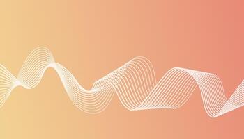 Abstract wave element for design. Digital frequency track equalizer. Stylized line art background. Vector illustration. Wave with lines created using blend tool. Curved wavy line, smooth stripe.