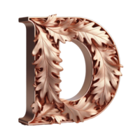 AI generated Isolated 3D Letter on a Clear PNG Canva