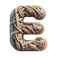 ai generato isolato 3d lettera su un' chiaro png canva