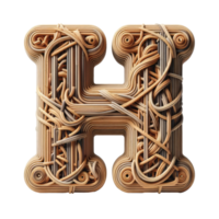 AI generated Isolated 3D Letter on a Clear PNG Canva