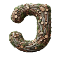 AI generated Isolated 3D Letter on a Clear PNG Canva