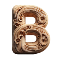 AI generated Isolated 3D Letter on a Clear PNG Canva