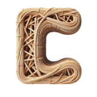 AI generated Isolated 3D Letter on a Clear PNG Canva