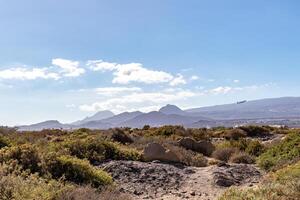 Plane take off from airport in Tenerife photo