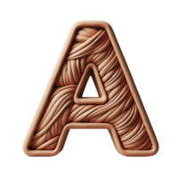 AI generated Isolated 3D Letter on a Clear PNG Canva