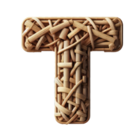 AI generated Isolated 3D Letter on a Clear PNG Canva