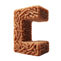 AI generated Isolated 3D Letter on a Clear PNG Canva