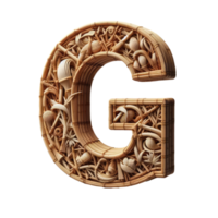 AI generated Isolated 3D Letter on a Clear PNG Canva