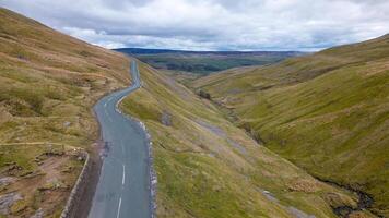 Aerial view of the hills in Yorkshire photo