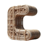 AI generated Isolated 3D Letter on a Clear PNG Canva