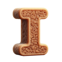 AI generated Isolated 3D Letter on a Clear PNG Canva