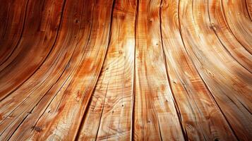 AI generated gracefully curved wooden backdrop. Ai Generated. photo