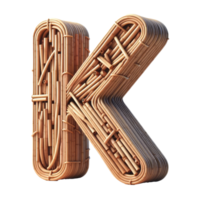 AI generated Isolated 3D Letter on a Clear PNG Canva