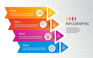 infographic template 4 step for business direction, marketing strategy, diagram, data, glowth, arrow timeline, for presentation report and progress vector