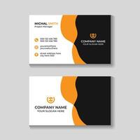 Professional business card design template vector