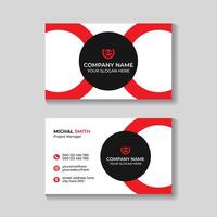 Abstract modern stylish red business card template design vector